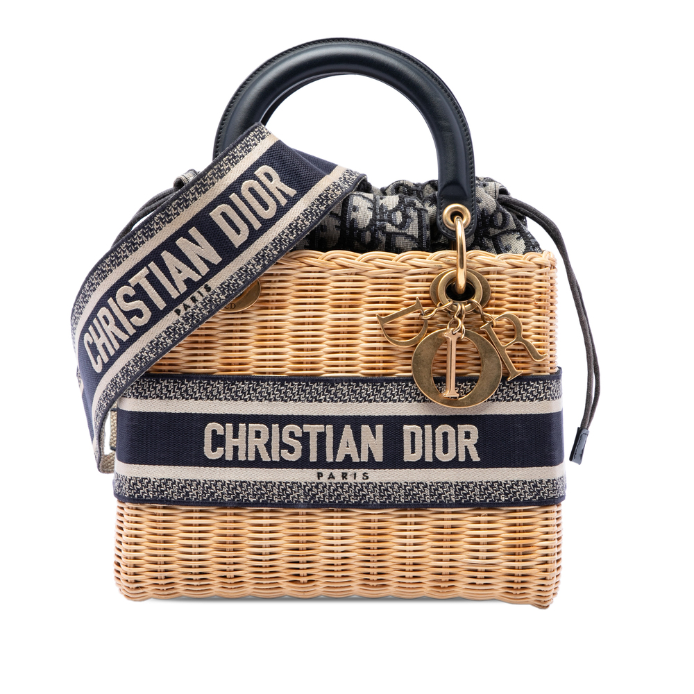 Pre-Loved Dior Medium Wicker Oblique Lady Dior